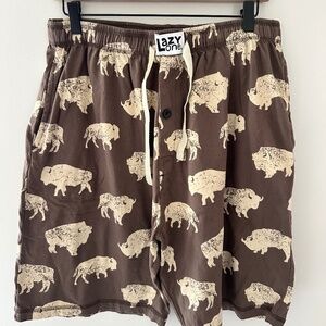 Lazy One Lounge Shorts Buffalo Pattern Size Large